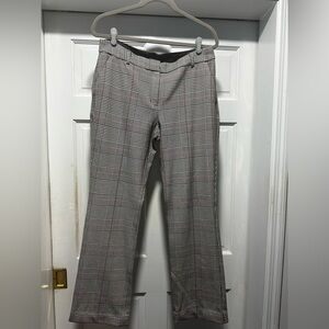 Express Black White & Pink Plaid Dress Pants